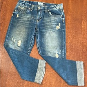 AEROPOSTALE KYLIE BOYFRIEND CROP JEANS